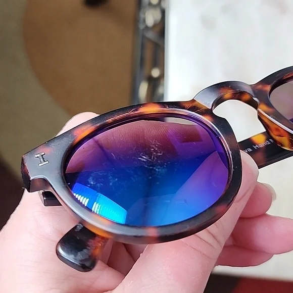 Illesteva Leonard II Tortoise Shell Sunglasses with Colorful Lenses, Bundle Of 2